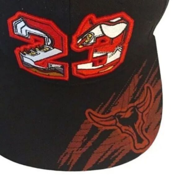 Top Level Michael Jordan #23 Chicago Bulls Black Red Digital Snapback Hat - Picture 5 of 12